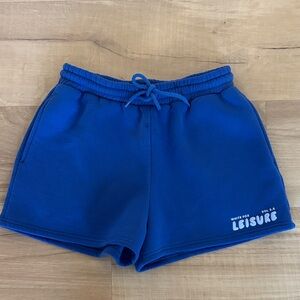 White Fox Boutique Essential Sweat Short in Cobalt